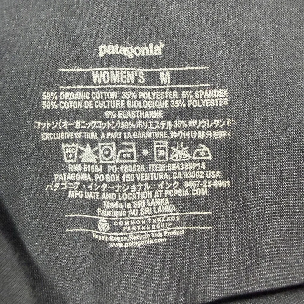 Patagonia Skirt Womens Medium Black Organic Cotton Blend A-Line Casual
